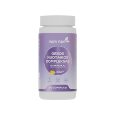 Raw Powders Nom Nom Geros nuotaikos kompleksas (60 Apelsinų skonio guminukų)